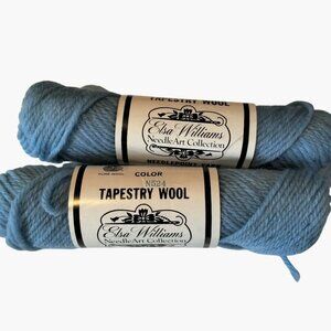 Elsa Williams Wool N524 Blue Needlepoint Yarn Tapestry 40 Yard Skein Lot 2